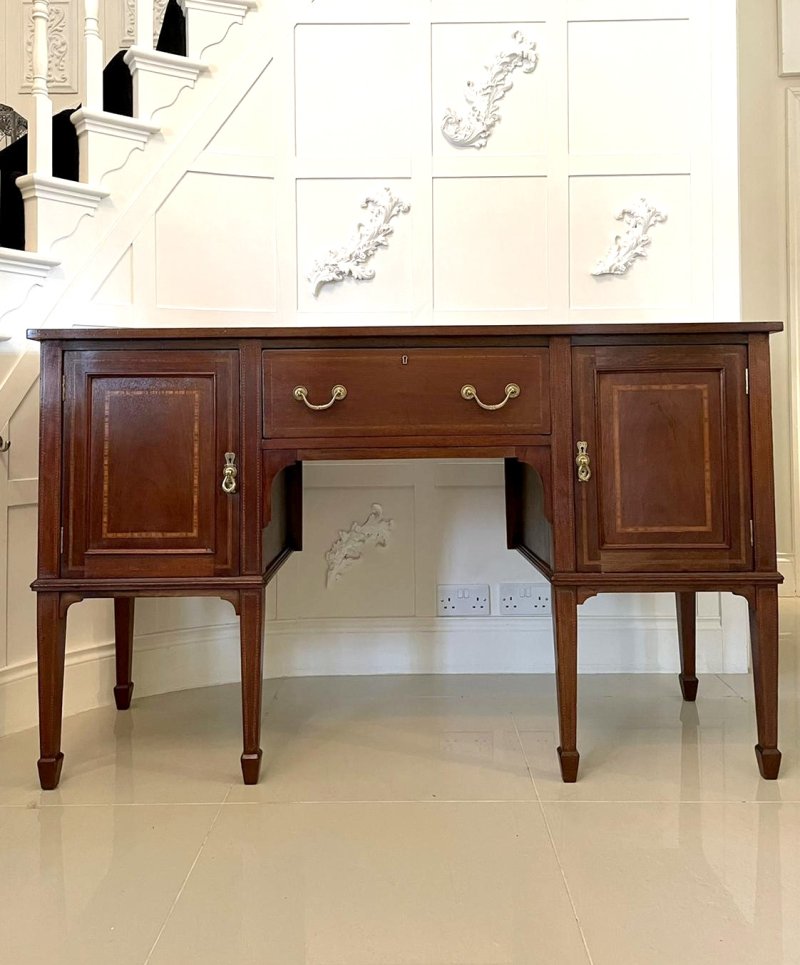 Antique Edwardian Inlaid Mahogany Sideboard